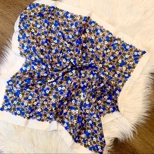 VTG 1960’s Mod Glentex 100% SILK Hand Rolled Scarf